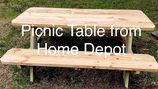 DIY Home Depot Picnic Table Assembly Review