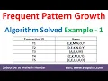 1 Frequent Pattern FP Growth Algorithm Association Rule Mining Solved Example by Mahesh Huddar