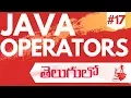 JAVA IN TELUGU OPERATORS IN JAVA 2020