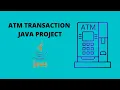 ATM Transaction JAVA Program Java Project Project with Source Code Abrosoft