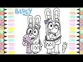 Coloring Bluey and Bingo Easter Coloring Page Coloring With enjoykidsstv