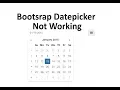 Datepicker Not Showing or Not Working Codeigniter Bootstrap