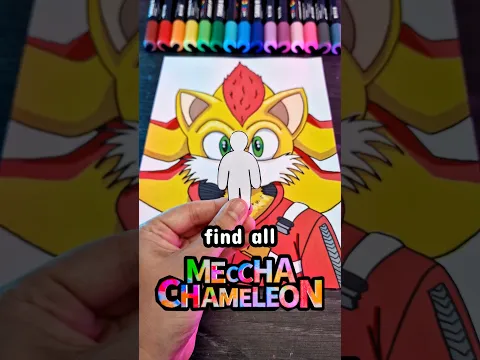 Meccha Chameleon in My Sonic the Hedgehog Drawing #shorts #sonicthehedgehog #mecchachameleon