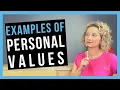 Personal Values Examples COMMON CORE VALUES