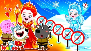 Công Chúa Lửa Vs Công Chúa Băng Giá 🔥❄️ Thử Thách Lửa Băng | Wolfoo Tiếng Việt