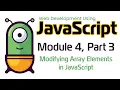 JavaScript Fall 2024 Module 4-3 Modifying Array Elements in JavaScript