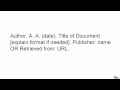 How Library Stuff Works How to Write APA Citations