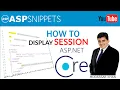 Display Session value inside View in ASP Net Core C
