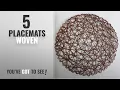 Best Placemats Woven 2018 Round Paper Fiber Woven Place Mats 100 Paper Fiber 15-Inch Natural