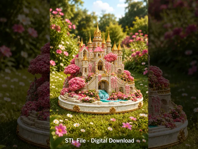Blossom Crown Castle STL File for 3D Print video thumbnail