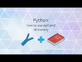 How to use zip to create a dictionary