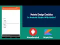 Material Design CheckBox in Android Studio With Kotlin Part 1