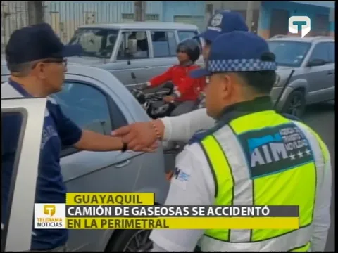 Camión de gaseosas se accidentó en la Perimetral