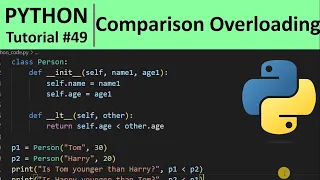 Python Tutorial - Overloading Comparison Operators in Python Programming