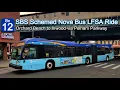 NYCT Bx12 Local Bus Ride 2019 Nova Bus LFSA 5577 SBS Schemed from Orchard Beach to Inwood