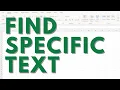 How to find specific text in a range of cells in Excel