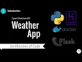 1 Intro - How to build a weather app Python Flask and deploy to Heroku Docker GitHub Actions