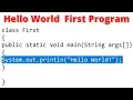 Simple java hello world first program for Beginners Java Tutorial