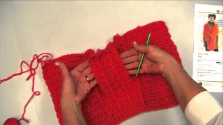 Crocheted Wrap with Slits with Red Heart Yarns