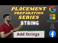 Add Strings String 2 Placement Preparation Series Optimized C Leetcode 415