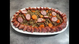 saucisses lentilles