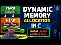 12 DYNAMIC MEMORY ALLOCATION IN C malloc calloc realloc free TELUGU