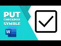 How to put checkbox symbol in word