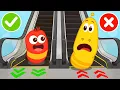 Download Lagu Escalator Mall Adventure | Larva Learn Safety | Larva Nursery Rhyme for kids