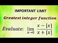 Limits involving greatest Integer Function