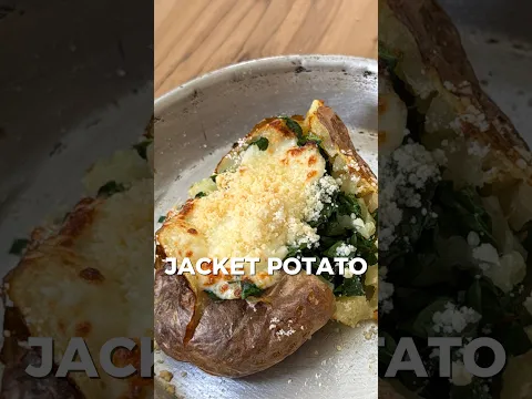 Jacket potato con espinaca y queso porque PUEDO 🤩🙌