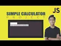 JAVASCRIPT Course Project Based Learning - Simple Calculator Using Javascript Project