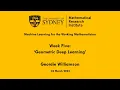 Geometric Deep Learning Geordie Williamson