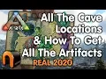 ARK How To Get ALL Island ARTIFACTS Cave Gps