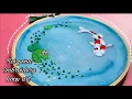 Koi Fish Pond Embroidery Design Embroidery hoop art Explore creativity