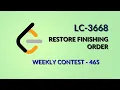 Leetcode 3668 Restore Finishing Order Weekly Contest 465 Hindi Java