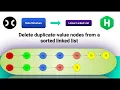 Delete duplicate-value nodes HackerRank Data Structure LinkedList