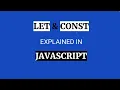 When To Use let and const In Javascript 8