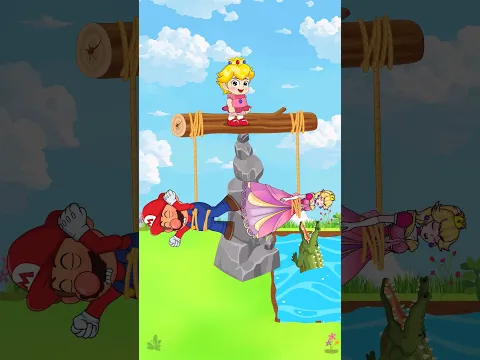 Mini Peach’s Impossible Choice — Save Her Dad Mario or Her Mom Peach from the Crocodile?