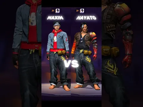 Maxim character vs Hayato Character #pobrelkskins #garenafreefire #shorts