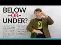 English Prepositions BELOW UNDER