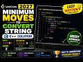 Solved LeetCode 2027 Minimum Moves to Convert String Easy C Solution