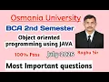 Object oriented programming using java important questions Bca 2nd sem