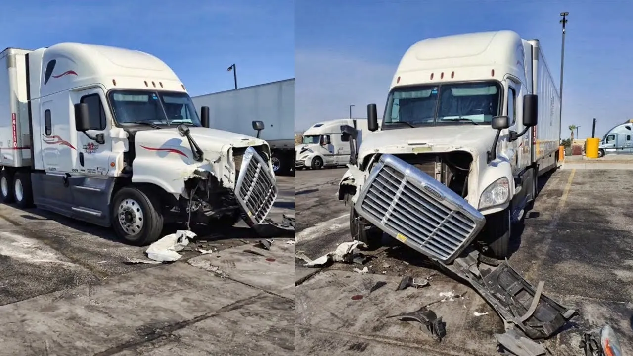 Semi Truck Accidents. Bad Truck Driver Skills & Truck Stop Parking Fail. Truck Driver Life.