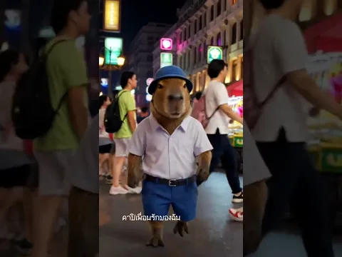คาปิไปทำงานที่กรุงเทพฯ  (ตอนที่ 2) #capybara #AI