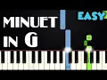 Download Lagu Minuet in G - Bach | EASY PIANO TUTORIAL + SHEET MUSIC by Betacustic