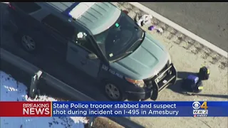 State Police Trooper Stabbed Suspect Shot On I-495 In Amesbury