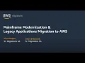 Mainframe Modernization Legacy Application Migration to AWS