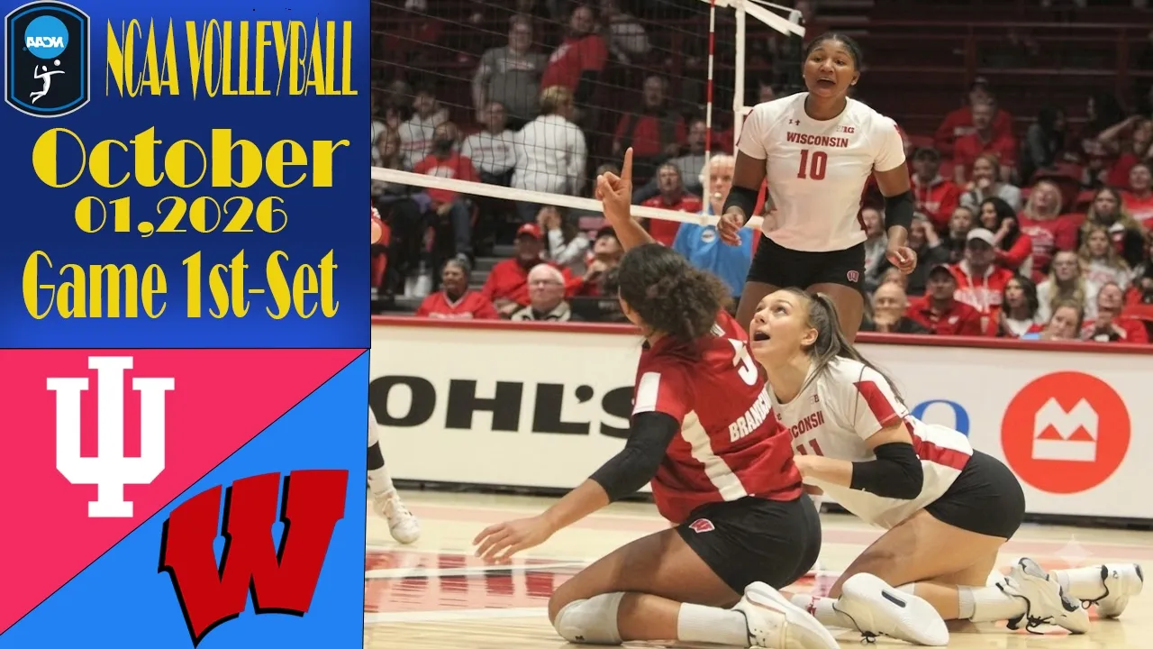 Indiana vs. Wisconsin | Game 1st-Set | October 01,2026 | Women's NCAA Volleyball 2026