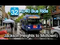 NYCT Q32 Bus Ride 2018 New Flyer XD40 7703 from Jackson Heights to Midtown Penn Station