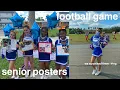 making senior cheer posters reaction and vlog
